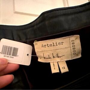 Brand New - Black Leather Zip Skirt